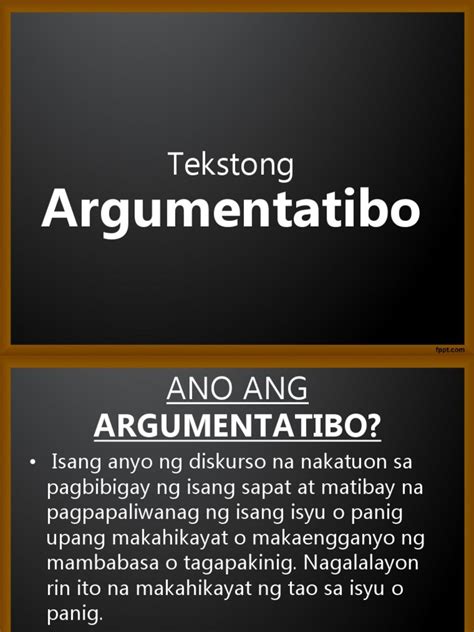 ano ang argumento at halimbawa nito|Ano ang tekstong argumentatibo at halimbawa nito .